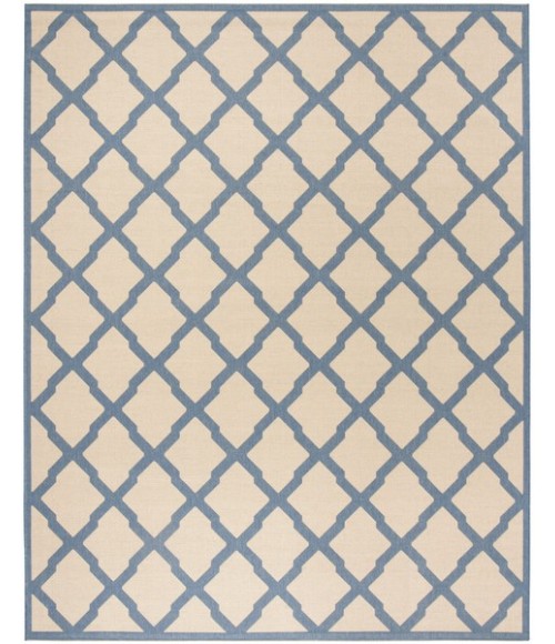 Safavieh Linden  Cream / Blue LND122 9 ft. X 12 ft. Rectangle Rug