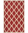 Safavieh Linden  Red / Creme LND122 5 ft. 3 in. X 7 ft. 6 in. Rectangle Rug