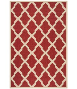 Safavieh Linden  Red / Creme LND122 5 ft. 3 in. X 7 ft. 6 in. Rectangle Rug