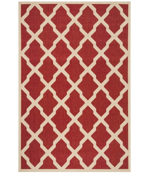 Safavieh Linden  Red / Creme LND122 5 ft. 3 in. X 7 ft. 6 in. Rectangle Rug