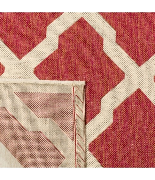 Safavieh Linden  Red / Creme LND122 9 ft. X 12 ft. Rectangle Rug