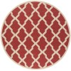 Safavieh Linden  Red / Creme LND122 6 ft. 7 in. X 6 ft. 7 in. Round Rug