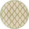 Safavieh Linden  Cream / Olive LND122 6 ft. 7 in. X 6 ft. 7 in. Round Rug