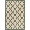 Safavieh Linden  Cream / Green LND122 5 ft. 3 in. X 7 ft. 6 in. Rectangle Rug