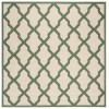 Safavieh Linden  Cream / Green LND122 6 ft. 7 in. X 6 ft. 7 in. Round Rug