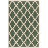 Safavieh Linden  Green / Creme LND122 5 ft. 3 in. X 7 ft. 6 in. Rectangle Rug