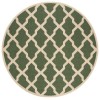 Safavieh Linden  Green / Creme LND122 6 ft. 7 in. X 6 ft. 7 in. Round Rug