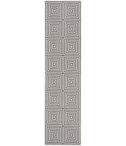 Safavieh Linden  Light Grey / Charcoal LND123 2 ft. 2 in. X 8 ft. Runner Rug