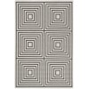 Safavieh Linden  Light Grey / Charcoal LND123 5 ft. 3 in. X 7 ft. 6 in. Rectangle Rug