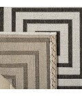 Safavieh Linden  Light Grey / Charcoal LND123 2 ft. 2 in. X 8 ft. Runner Rug