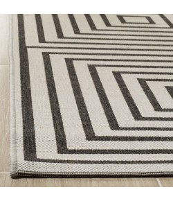 Safavieh Linden  Light Grey / Charcoal LND123 2 ft. 2 in. X 8 ft. Runner Rug