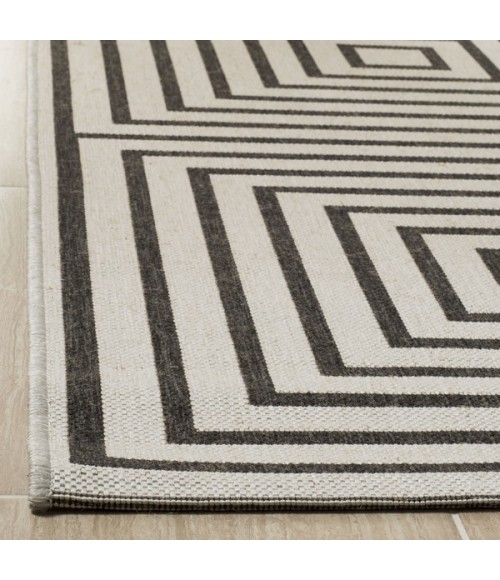 Safavieh Linden  Light Grey / Charcoal LND123 2 ft. 2 in. X 8 ft. Runner Rug