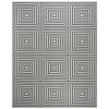 Safavieh Linden  Light Grey / Charcoal LND123 9 ft. X 12 ft. Rectangle Rug