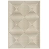 Safavieh Linden  Cream / Aqua LND123 5 ft. 3 in. X 7 ft. 6 in. Rectangle Rug