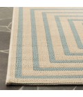 Safavieh Linden  Cream / Aqua LND123 2 ft. 2 in. X 8 ft. Runner Rug