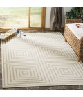 Safavieh Linden  Cream / Aqua LND123 6 ft. 7 in. X 6 ft. 7 in. Square Rug