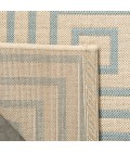 Safavieh Linden  Cream / Aqua LND123 2 ft. 2 in. X 8 ft. Runner Rug