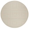 Safavieh Linden  Cream / Aqua LND123 6 ft. 7 in. X 6 ft. 7 in. Round Rug
