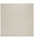 Safavieh Linden  Cream / Aqua LND123 6 ft. 7 in. X 6 ft. 7 in. Square Rug