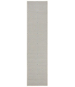 Safavieh Linden  Cream / Blue LND123 2 ft. 2 in. X 8 ft. Runner Rug
