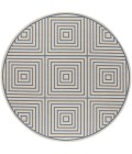 Safavieh Linden  Cream / Blue LND123 6 ft. 7 in. X 6 ft. 7 in. Round Rug