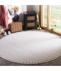 Safavieh Linden  Cream / Blue LND123 6 ft. 7 in. X 6 ft. 7 in. Round Rug
