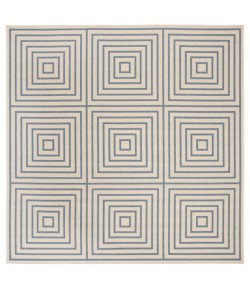 Safavieh Linden  Cream / Blue LND123 6 ft. 7 in. X 6 ft. 7 in. Square Rug