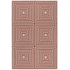 Safavieh Linden  Red / Creme LND123 5 ft. 3 in. X 7 ft. 6 in. Rectangle Rug