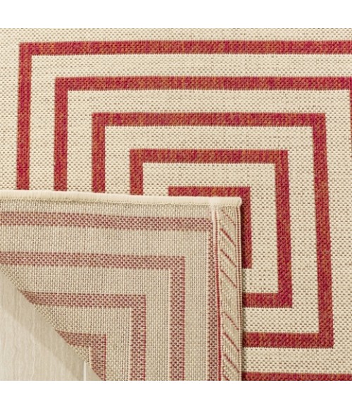 Safavieh Linden  Red / Creme LND123 2 ft. 2 in. X 8 ft. Runner Rug
