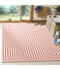 Safavieh Linden  Red / Creme LND123 6 ft. 7 in. X 6 ft. 7 in. Square Rug