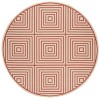 Safavieh Linden  Red / Creme LND123 6 ft. 7 in. X 6 ft. 7 in. Round Rug