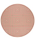 Safavieh Linden  Red / Creme LND123 6 ft. 7 in. X 6 ft. 7 in. Round Rug