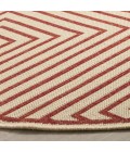 Safavieh Linden  Red / Creme LND123 6 ft. 7 in. X 6 ft. 7 in. Round Rug