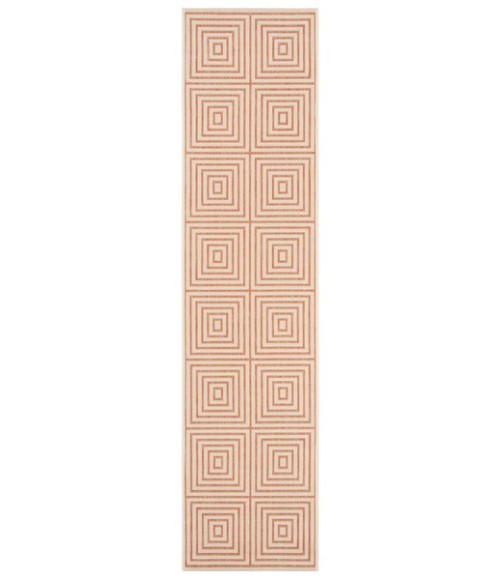 Safavieh Linden  Cream / Rust LND123 2 ft. 2 in. X 8 ft. Runner Rug