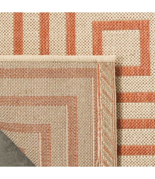 Safavieh Linden  Cream / Rust LND123 2 ft. 2 in. X 8 ft. Runner Rug