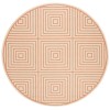 Safavieh Linden  Cream / Rust LND123 6 ft. 7 in. X 6 ft. 7 in. Round Rug