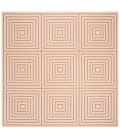Safavieh Linden  Cream / Rust LND123 6 ft. 7 in. X 6 ft. 7 in. Square Rug