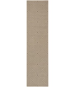 Safavieh Linden  Creme / Brown LND123 2 ft. 2 in. X 8 ft. Runner Rug