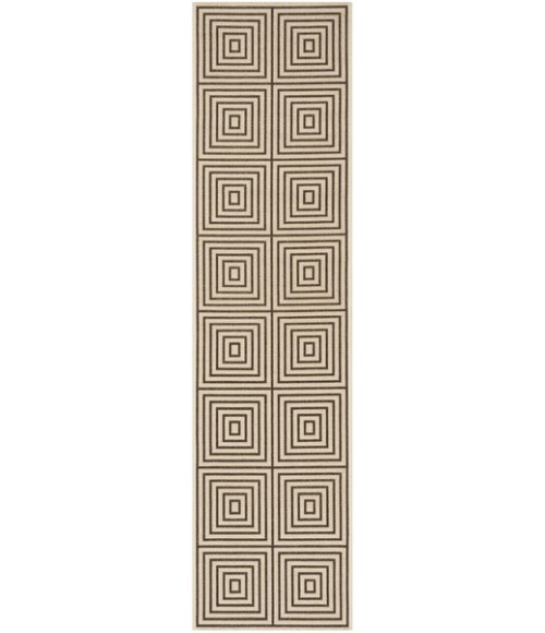 Safavieh Linden  Creme / Brown LND123 2 ft. 2 in. X 8 ft. Runner Rug
