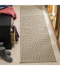 Safavieh Linden  Creme / Brown LND123 2 ft. 2 in. X 8 ft. Runner Rug