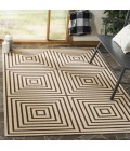 Safavieh Linden  Creme / Brown LND123 5 ft. 3 in. X 7 ft. 6 in. Rectangle Rug