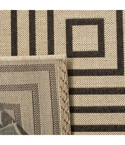 Safavieh Linden  Creme / Brown LND123 5 ft. 3 in. X 7 ft. 6 in. Rectangle Rug