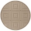 Safavieh Linden  Creme / Brown LND123 6 ft. 7 in. X 6 ft. 7 in. Round Rug