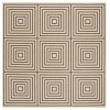 Safavieh Linden  Creme / Brown LND123 6 ft. 7 in. X 6 ft. 7 in. Square Rug