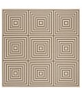 Safavieh Linden  Creme / Brown LND123 6 ft. 7 in. X 6 ft. 7 in. Square Rug