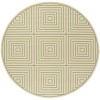 Safavieh Linden  Cream / Olive LND123 6 ft. 7 in. X 6 ft. 7 in. Round Rug