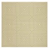 Safavieh Linden  Cream / Olive LND123 6 ft. 7 in. X 6 ft. 7 in. Square Rug