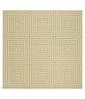Safavieh Linden  Cream / Olive LND123 6 ft. 7 in. X 6 ft. 7 in. Square Rug