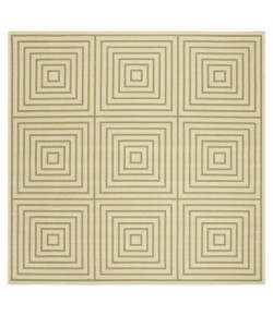 Safavieh Linden  Cream / Olive LND123 6 ft. 7 in. X 6 ft. 7 in. Square Rug