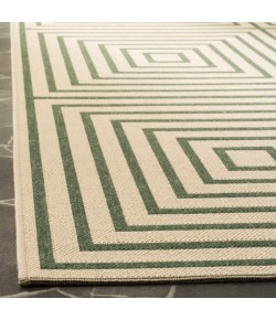 Safavieh Linden  Cream / Green LND123 2 ft. 2 in. X 8 ft. Runner Rug